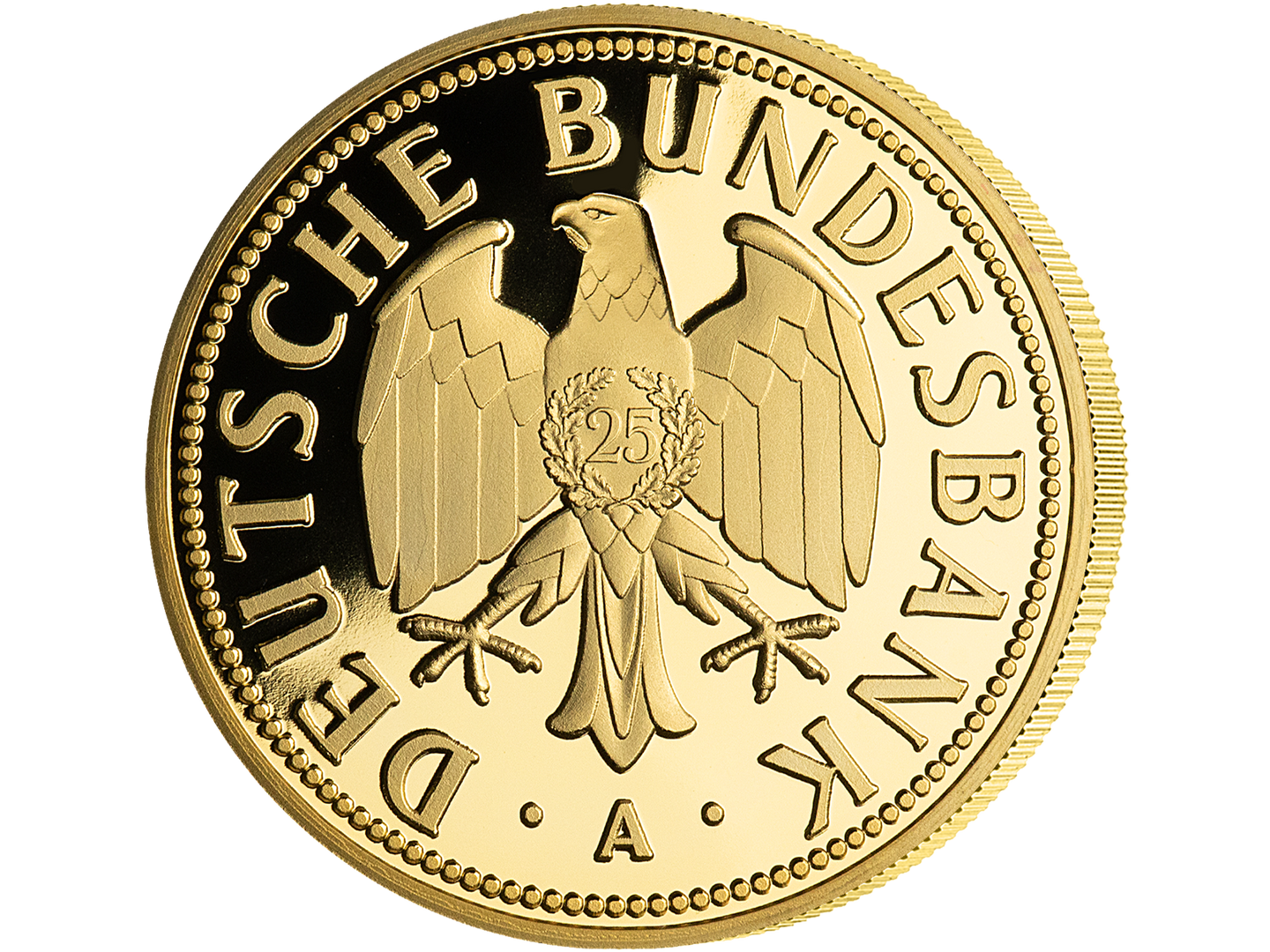 Die neue Rückseite zu Ehren von 25 Jahren D-Mark