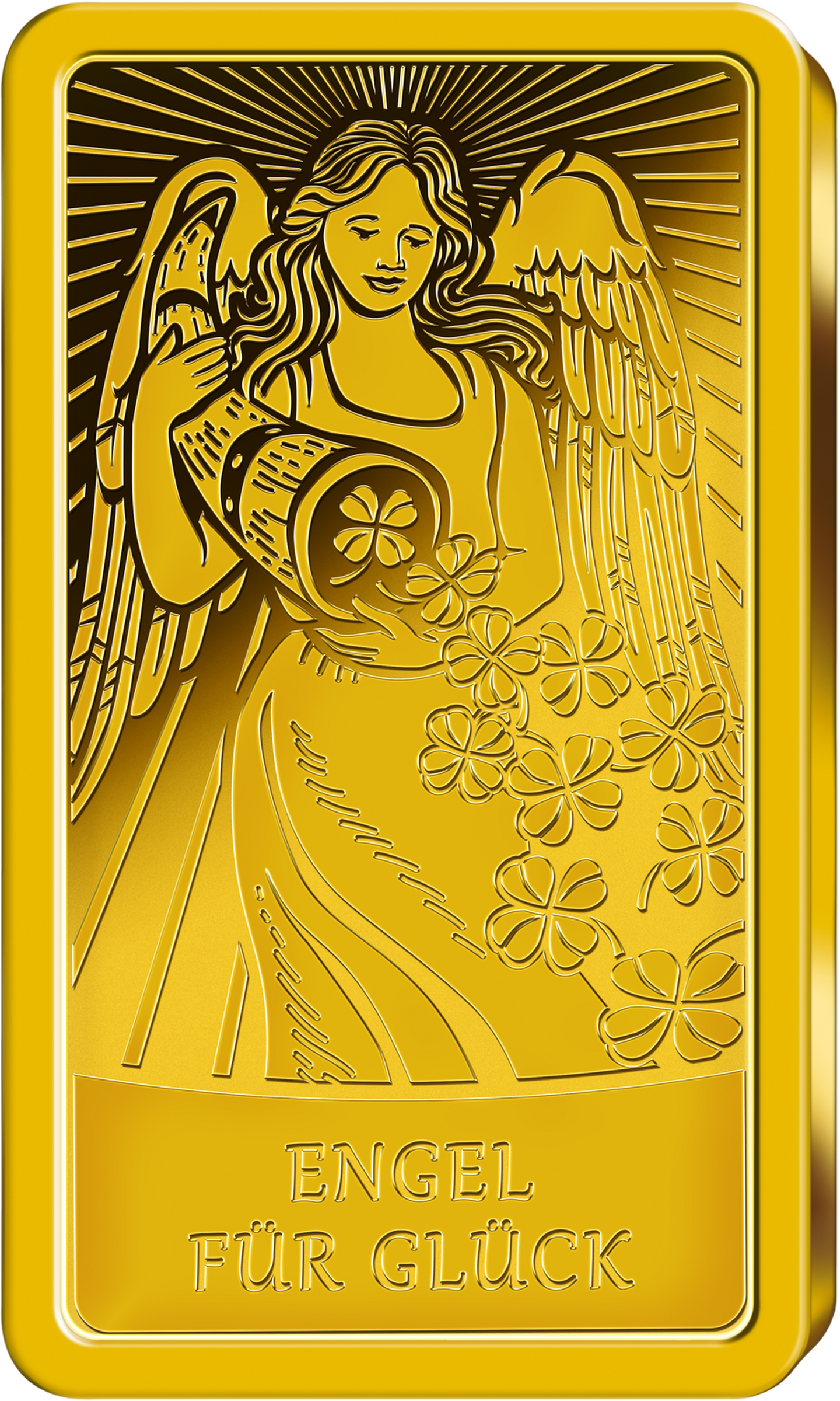 Die Vorderseite des guten Glücksengels