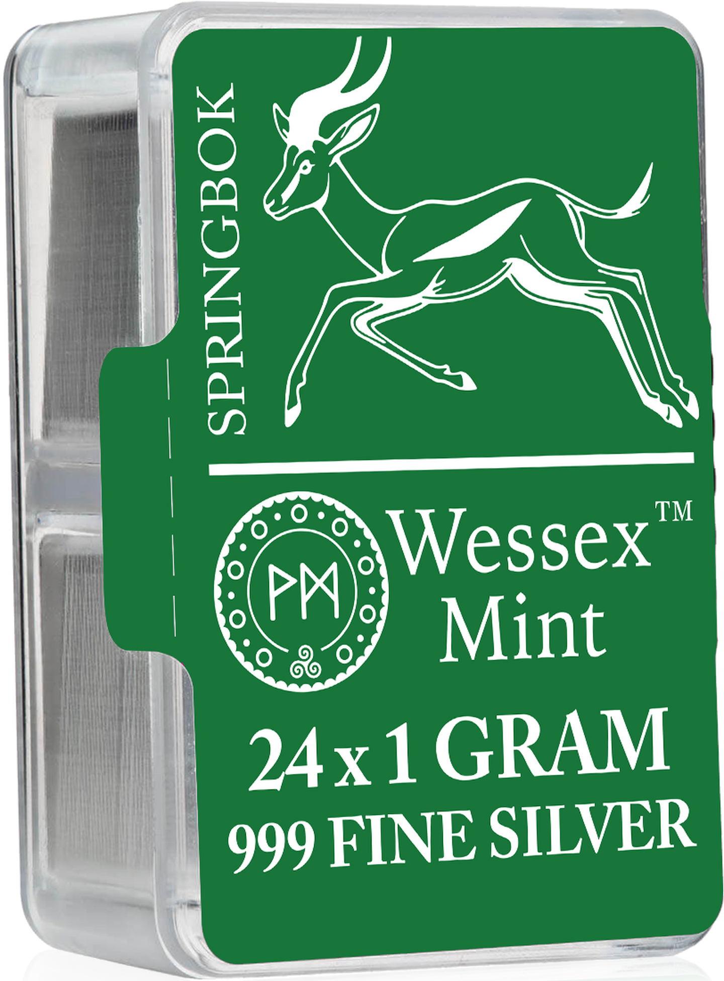 Die komplette Box der Silberbarren 