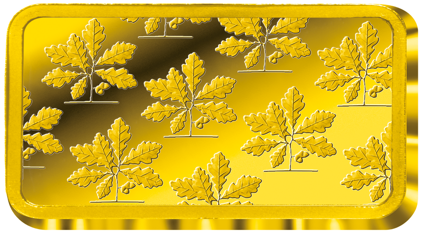 So werden die Rückseiten der Goldbarren aussehen