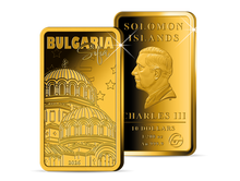Euro-Start in Bulgarien" Goldbarren 1/200 oz – Feingold 999,9