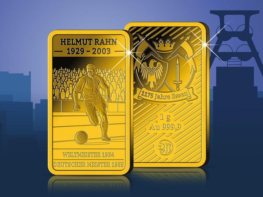 Der 1g-Goldbarren "Helmut Rahn"