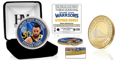 Limitierte NBA-Bronze-Gedenkprägung Stephen Curry!