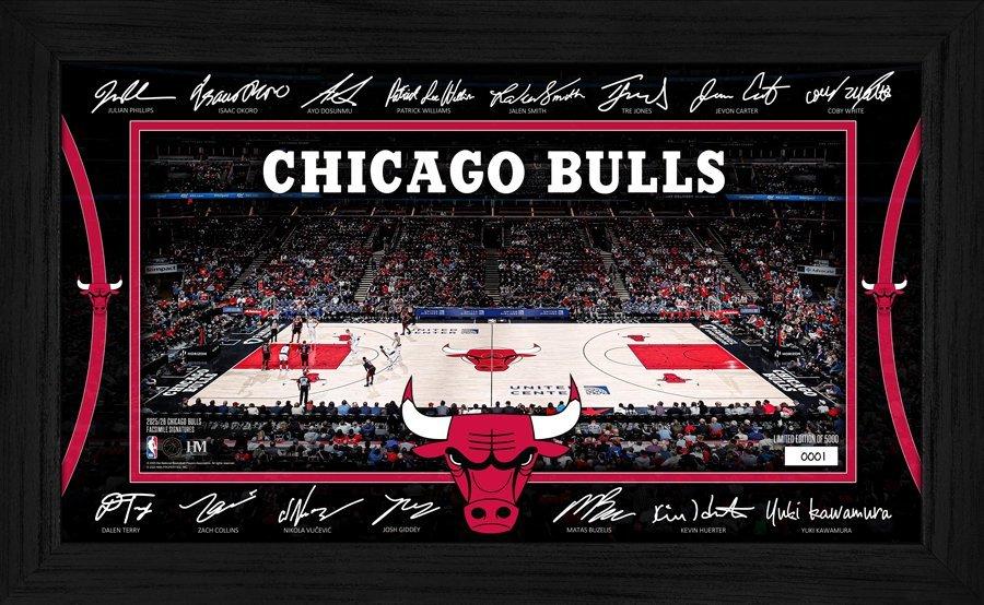 Für Chicago Bulls-Fans: Sichern Sie sich Ihr persönliches Erinnerungsstück mit der limitierten Sammelrahmen-Edition und Autogrammen der NBA-Spieler