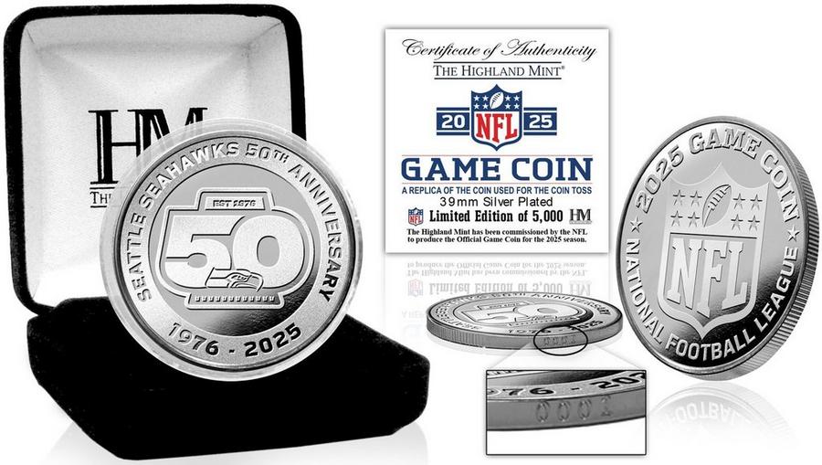 Der offizielle Game Coin zu Ehren des NFL-Teams Seattle Seahawks!