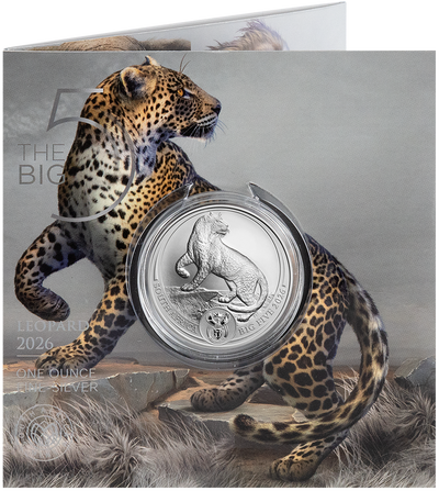 Südafrika 2026 1 Unze Silber: Big Five Leopard III