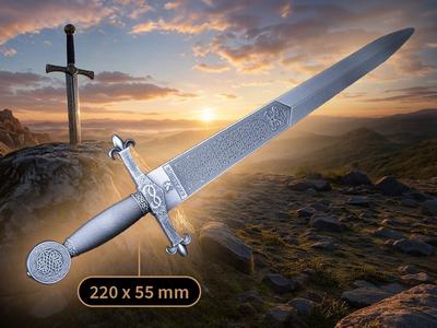 3-Unzen-Silbermünze „Excalibur”