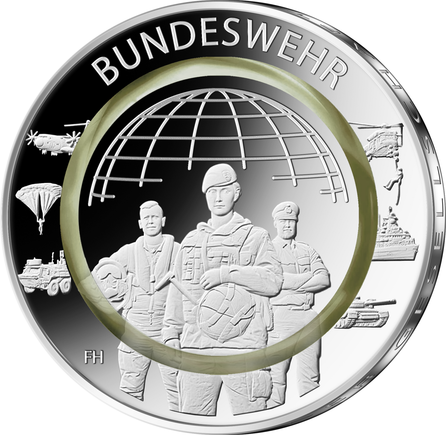 Vorderseite Bundeswehr Gedenkmünze