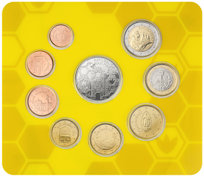 San Marino 2026 Kursmünzensatz + 5€ Biene