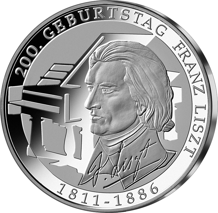 Die 10 Euro Gedenkmünze "200. Geburtstag Franz Liszt"