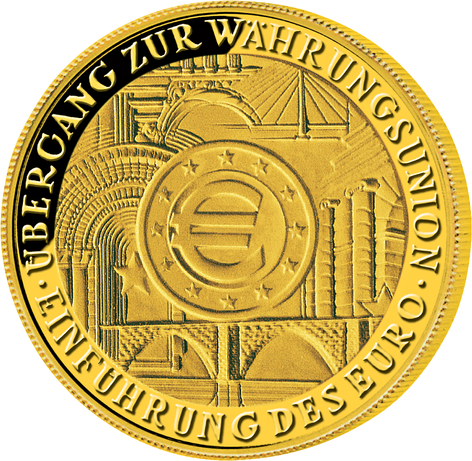 200 Euro Gold Münze BRD 2002 Währungsunion, St - Münzen-günstiger.de