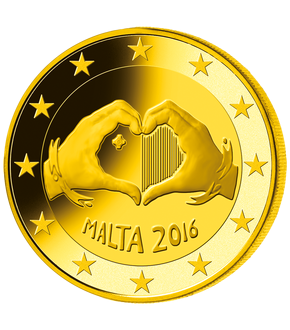 Collection : Les 2 Euros commémoratives dorées à l'or