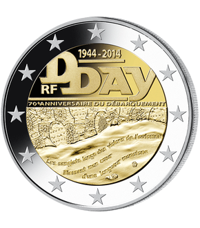 2 Euro Gedenkmünze "70. Jahrestag des D-Days" 2014 aus Frankreich