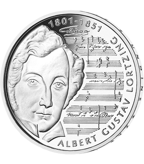 Die offizielle 10 DM Silbermünze - "200. Geburtstag Albert Lortzing"