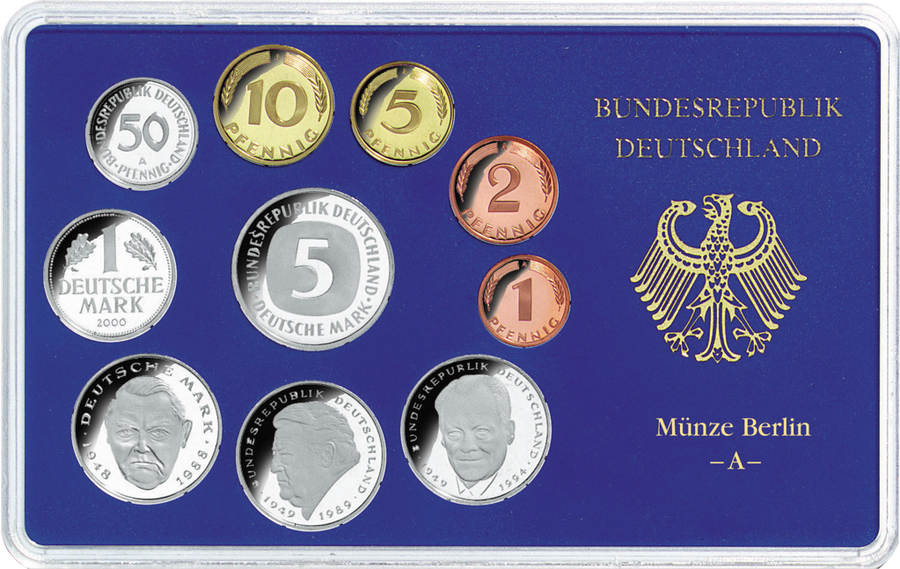 Deutscher Kursmünzensatz in "Polierte Platte"
