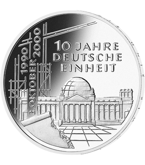 Die offizielle 10 DM Silbermünze - "10 Jahre Einheit"