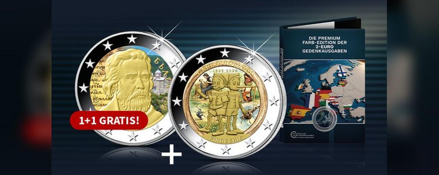 Die Premium Farb-Edition der 2-Euro Gedenkausgabe - Pinocchio