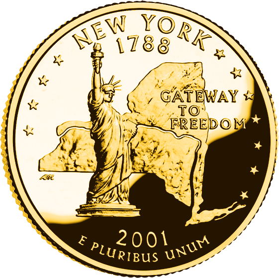 Kollektion "USA State Quarters" - Start: "Jahrgang 2001 vergoldet"
