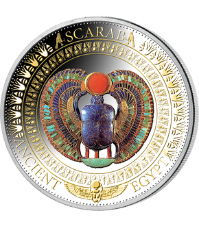 Monnaie "Le Scarabée" argent colorisé
