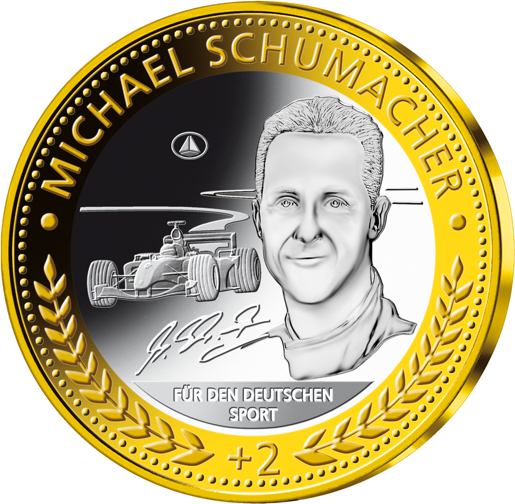 Deutschlands größte Sportler aller Zeiten in Silber und Gold – Ihre Startlieferung: Benefiz-Silberausgabe "Michael Schumacher"!