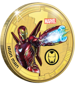 Frappe dorée à l'or pur «Marvel: Iron Man » 