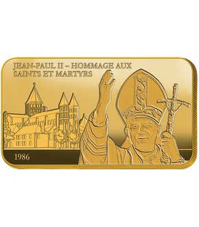 Lingot en or pur «Jean-Paul II - Hommage aux Saints et Martyrs»