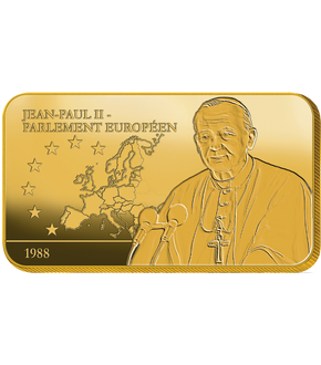 Lingot en or pur «Jean-Paul II - Parlement Européen»