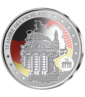 Silberprägung mit Farbveredelung "75 Jahre Deutschland" - Ihr Start in die Sammlung "75 Jahre Deutschland"!