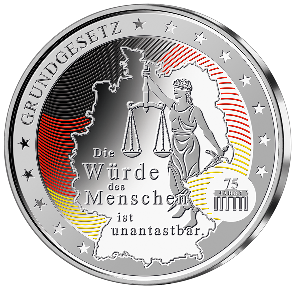 „75 Jahre Deutschland“ In Silber: 2-Startausgaben: „75 Jahre ...