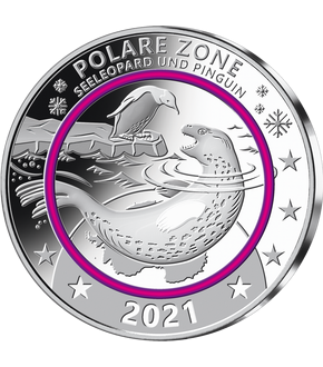 Silberprägung mit Farbveredelung "Polare Zone" - Ihr Start in die Sammlung "Planet Erde"!