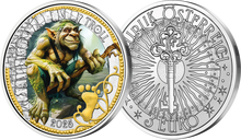 Die Vorderseite der 3 Euro-Münze "Fabelwesen Troll", Österreich 2025