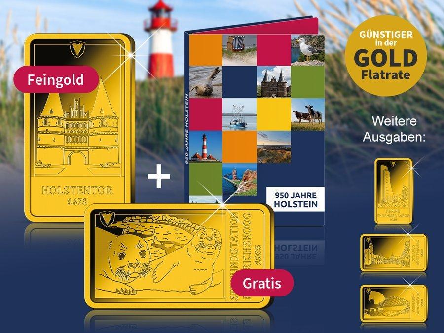 Die neue exklusive Goldbarren-Kollektion zu Ehren von 950 Jahren Holstein