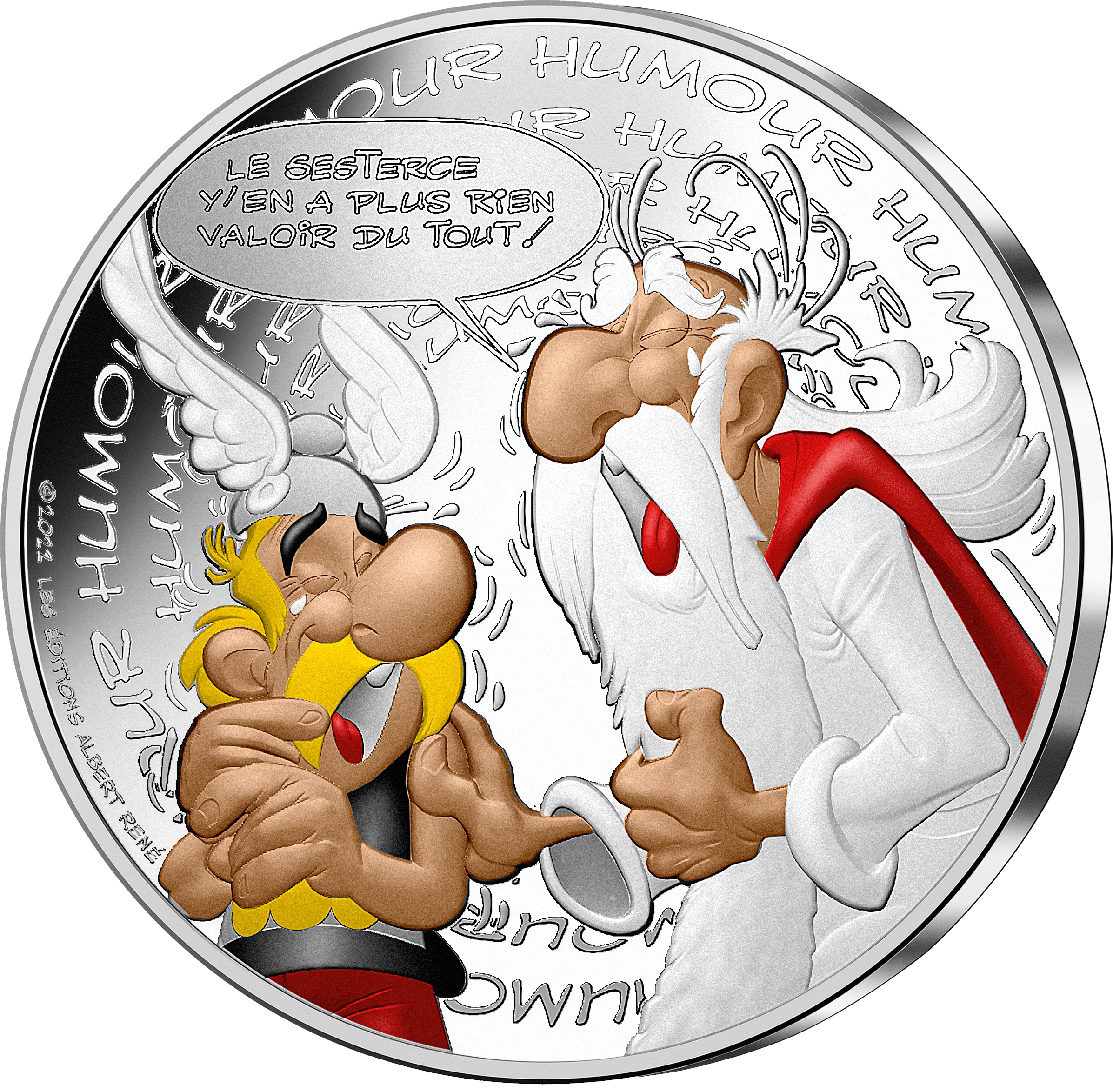 Monnaie officielle de 10 Euros en argent «Asterix - Humour 1/18» 2022