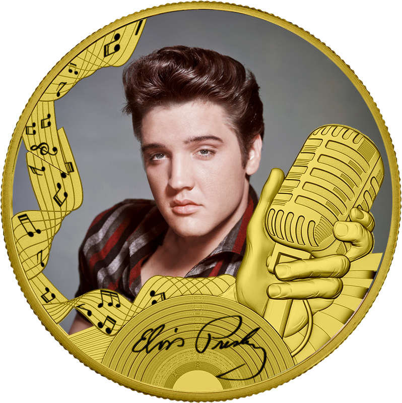 Collection de monnaies officielles des plus grands succès d'«Elvis Presley» 