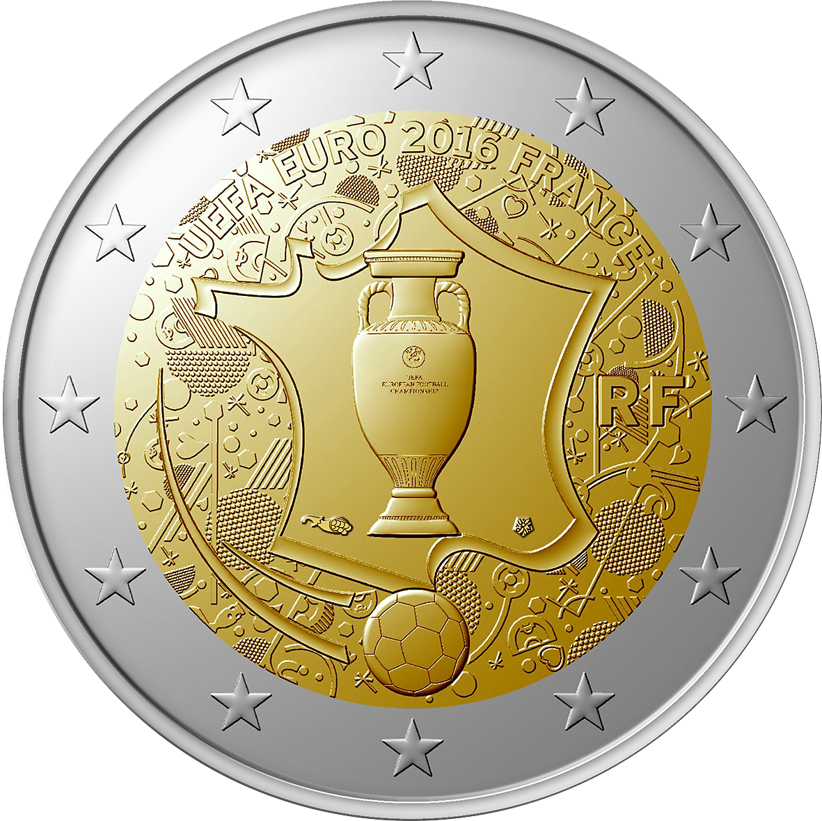 Monnaie Francaise 2 Euros Uefa Societe Francaise Des Monnaies