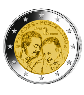 Monnaie de 2 € - Italie 2022 - 30ème anniversaire de la mort des juges Giovanni Falcone et Paolo Borsellino