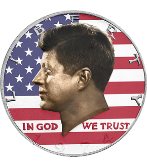 Une monnaie colorisée en hommage à John F. Kennedy 