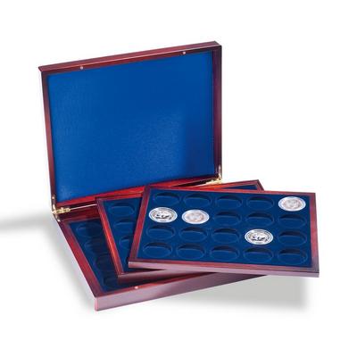 Münzkassette VOLTERRA TRIO deLuxe, für 60 Münzen in Kapseln bis 41 mm Ø