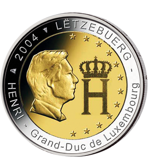 2 Euro Gedenkmünze "Großherzog Henri" 2004 aus Luxemburg!