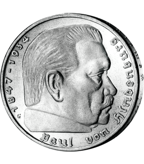 Drittes Reich 5 Reichsmark 1935-1936 "Paul von Hindenburg"