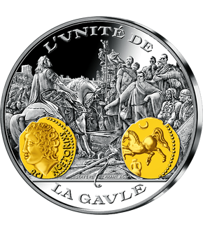 Frappe en argent pur 2000 ans d'histoire monétaire française: «Statère d'or Vercingétorix -52 av. J.C»