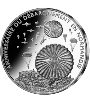 Coffret de 5 frappes en argent pur "Débarquement en Normandie"
