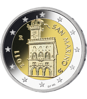 Monnaie de 2 Euros «Siège du Gouvernement Palazzo Pubblico» Saint-Marin 2011
