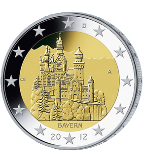 Monnaie 2 Euros «Château de Neuschwanstein» Allemagne 2012