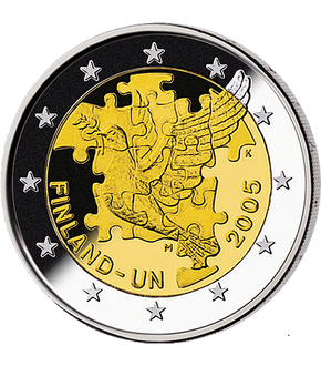 Monnaie de 2 Euros «60 ans de l'ONU et 50e anniversaire de l'adhésion de la Finlande aux Nations Unies» Finlande 2005