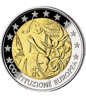 Monnaie de 2 Euros «1er anniversaire de la signature de la Constitution européenne» Italie 2005