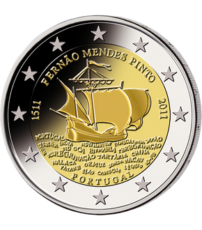 Monnaie de 2 Euros «500e anniversaire de la naissance de Fernão Mendes Pinto» Portugal 2011 