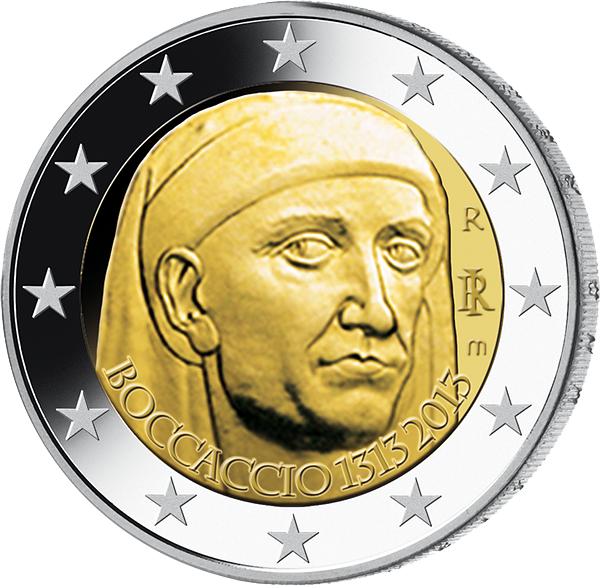 Monnaie de 2 Euros «700e anniversaire de la naissance de Giovanni BOCCACCIO» Italie 2013