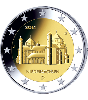 Monnaie de 2 Euros «Basse Saxe-église Saint Michel à Hildesheim» Allemagne 2014