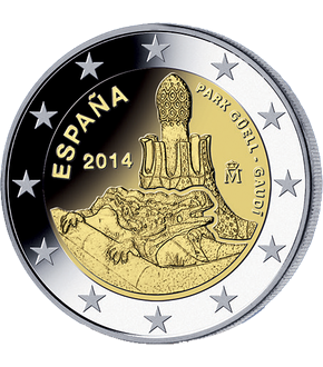 Monnaie de 2 Euros «Parc Güell - Gaudi» Espagne 2014